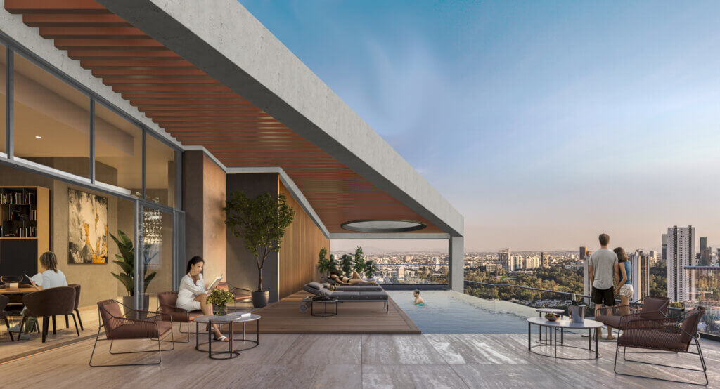 Invierte en ÁVILA Zapopan, amenidades ÁVILA Zapopan, Departamentos en Zapopan, en el corazón de Distrito Zapopan, Sky pool